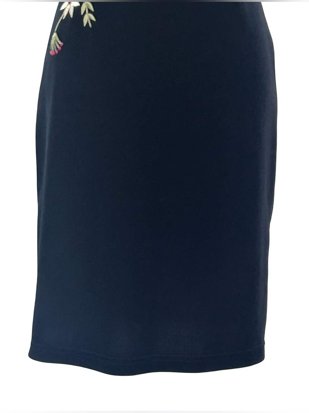 Vintage 90s City Triangles Black Velvet Dress S Embroidered Y2K Goth Whimsigoth - Picture 4 of 10
